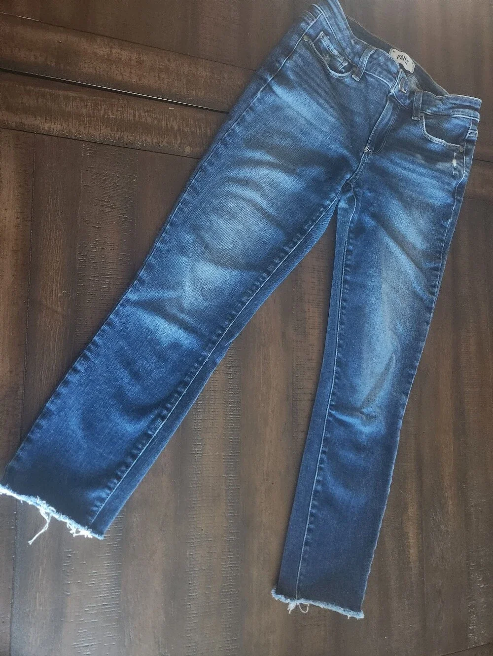 Paige Kylie Slim Crop Fray Hem Jeans Sz 27